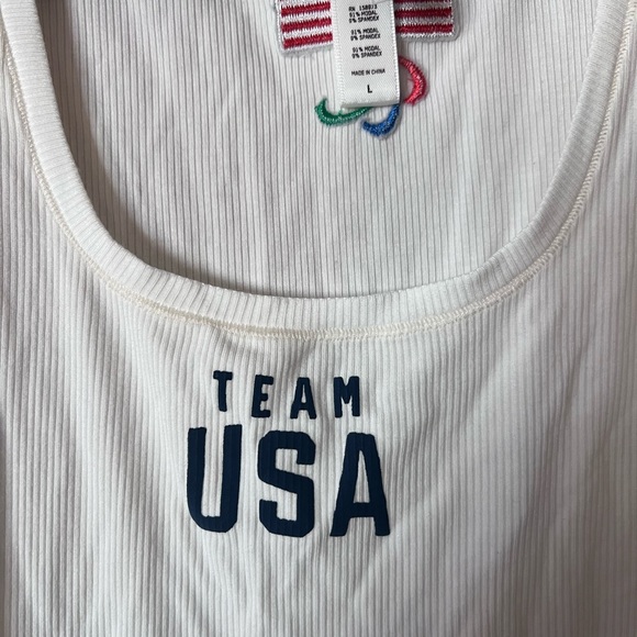 NWOT Skims Olympic Capsule Tank Dress White Ribbed Medium - Picture 2 of 5